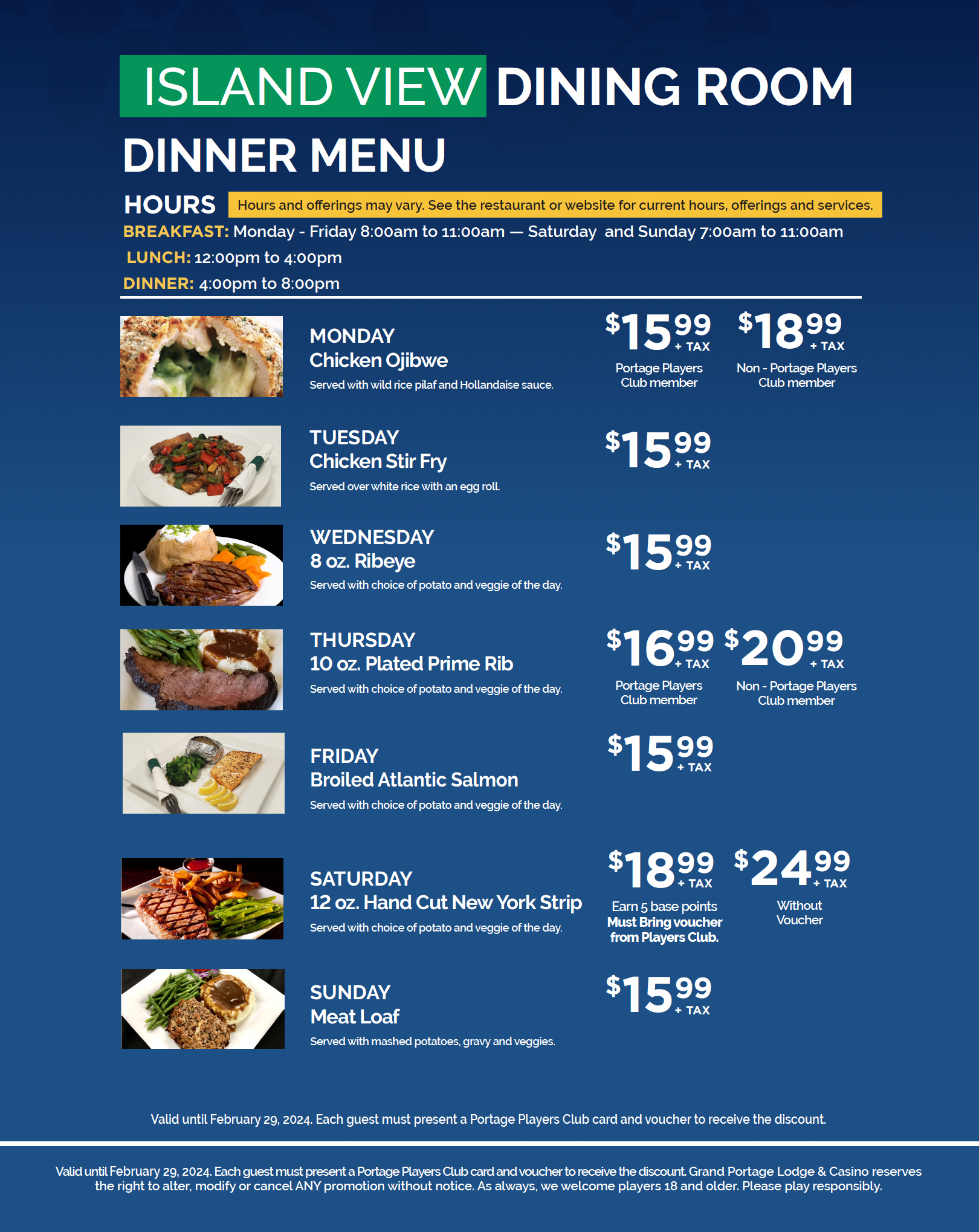 Low-cost dining offers